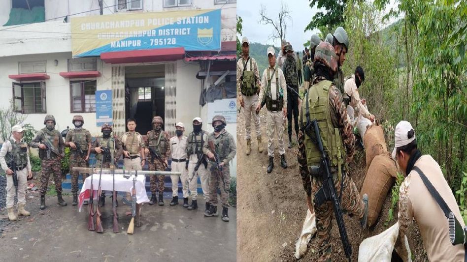 Security forces recover AK-47, grenades and mortar bomb in Manipur’s Churachandpur Security forces recover AK-47, grenades and mortar bomb in Manipur’s Churachandpur