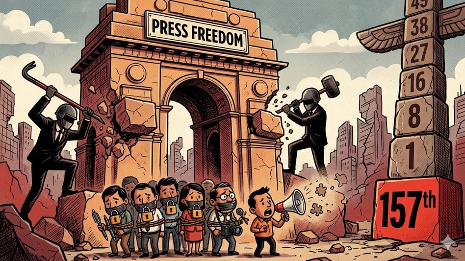 157th in the world: The quiet erosion of India's press freedom 157th in the world: The quiet erosion of India's press freedom