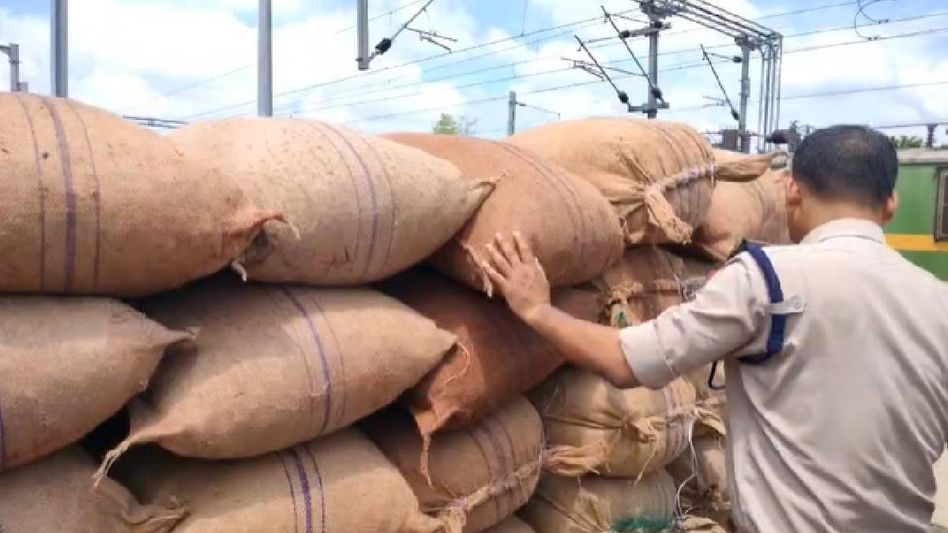 Assam: Joint operation at New Bongaigaon railway station leads to seizure of 270 sacks of Burmese areca nuts Assam: Joint operation at New Bongaigaon railway station leads to seizure of 270 sacks of Burmese areca nuts