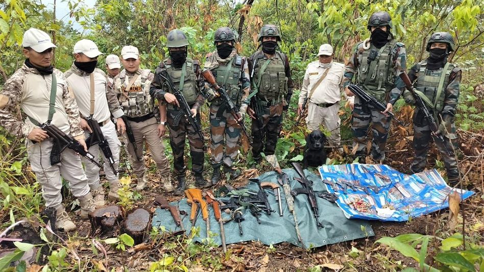 Assam Rifles recovers large cache of arms and ammunition in Manipur’s Senapati Assam Rifles recovers large cache of arms and ammunition in Manipur’s Senapati