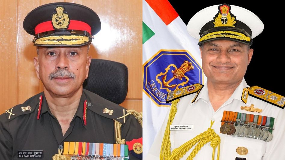 Lt Gen NS Raja Subramani named next CDS, Vice Admiral Krishna Swaminathan appointed new Navy Chief Lt Gen NS Raja Subramani named next CDS, Vice Admiral Krishna Swaminathan appointed new Navy Chief