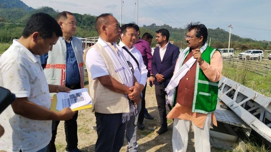 Union Minister reviews infrastructure projects in Arunachal’s Lower Siang, flags delays in bridge works Union Minister reviews infrastructure projects in Arunachal’s Lower Siang, flags delays in bridge works