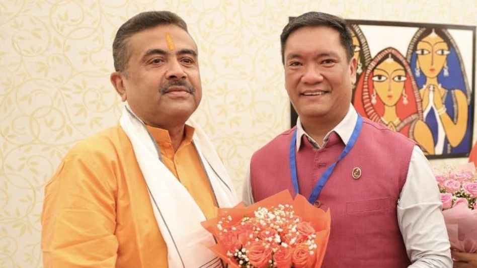 Arunachal CM Pema Khandu congratulates Suvendu Adhikari on becoming Bengal CM Arunachal CM Pema Khandu congratulates Suvendu Adhikari on becoming Bengal CM