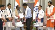 NDA stakes claim to form government in Assam after meeting Governor at Lok Bhavan NDA stakes claim to form government in Assam after meeting Governor at Lok Bhavan