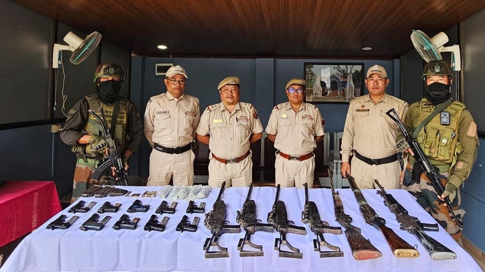 Security forces seize 20 firearms, ammunition in two operations across Manipur Security forces seize 20 firearms, ammunition in two operations across Manipur