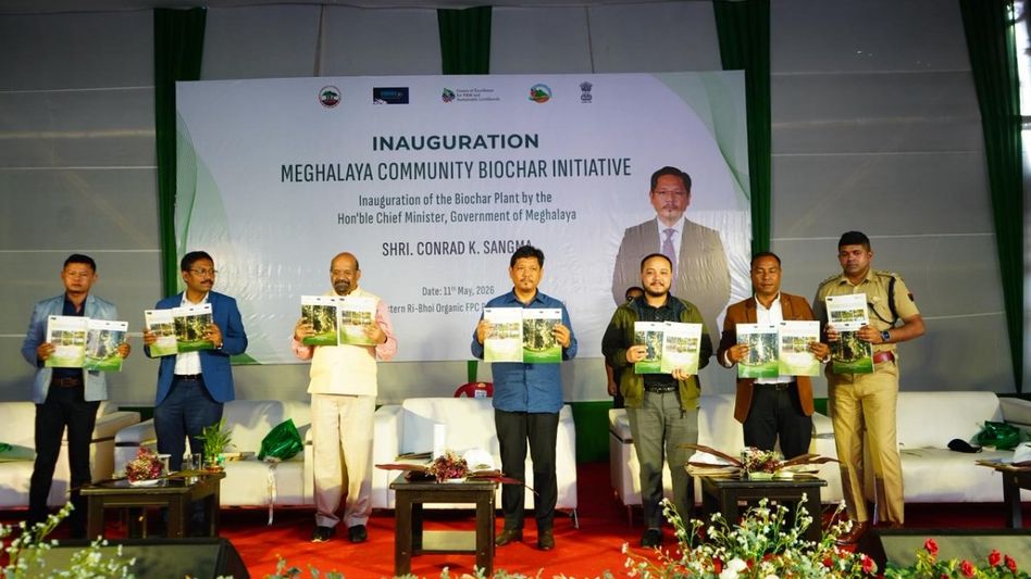 Meghalaya launches community biochar plant to boost organic farming incomes Meghalaya launches community biochar plant to boost organic farming incomes