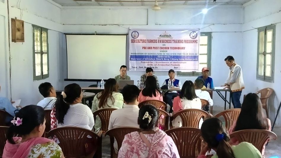 Arunachal Pradesh: Sericulture department conducts farmers training on cocoon technology and bee keeping in Roing Arunachal Pradesh: Sericulture department conducts farmers training on cocoon technology and bee keeping in Roing