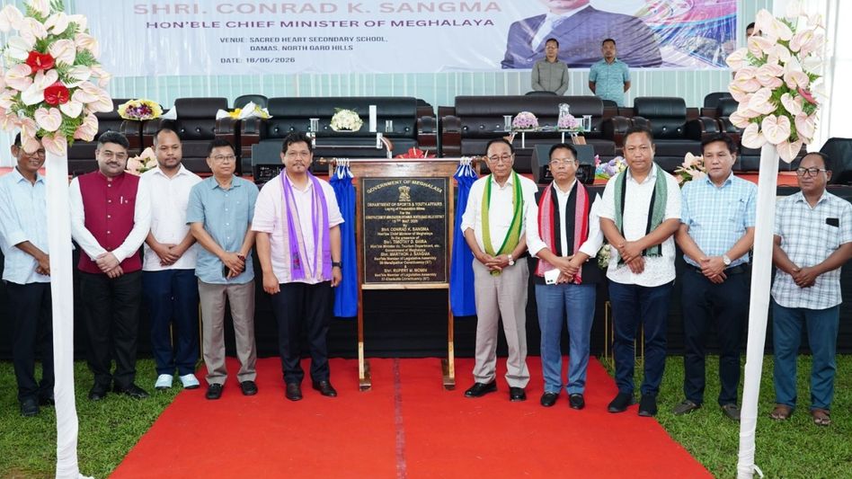Meghalaya CM lays foundation stone for mini stadium in North Garo Hills Meghalaya CM lays foundation stone for mini stadium in North Garo Hills