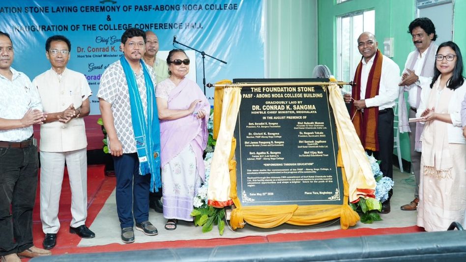 Meghalaya CM lays foundation stone for new building of PASF-Abong Noga College in Tura Meghalaya CM lays foundation stone for new building of PASF-Abong Noga College in Tura