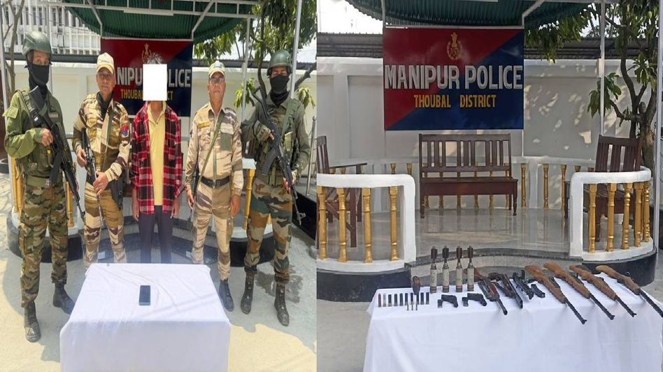 KYKL cadre arrested in Manipur’s Thoubal, arms and explosives recovered KYKL cadre arrested in Manipur’s Thoubal, arms and explosives recovered