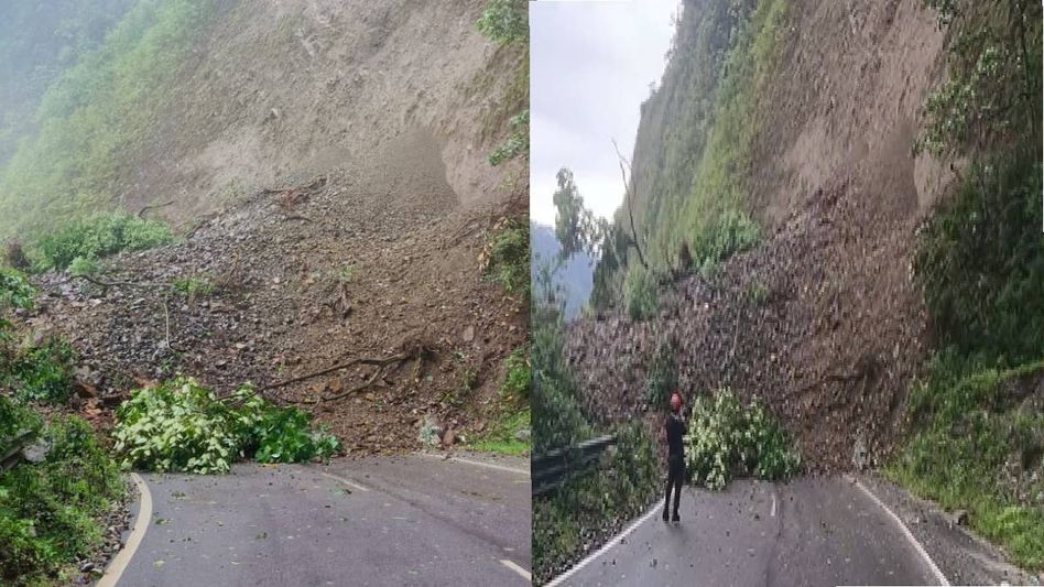 Massive landslide blocks Potin-Ziro highway amid heavy rain in Arunachal Massive landslide blocks Potin-Ziro highway amid heavy rain in Arunachal