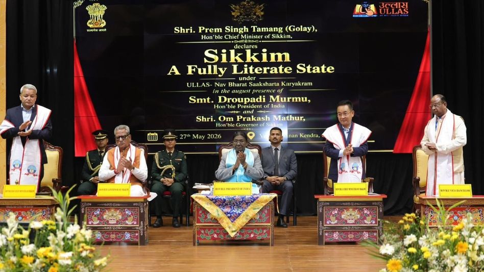 Union Minister Jyotiraditya Scindia hails Sikkim’s fully literate status under ULLAS Union Minister Jyotiraditya Scindia hails Sikkim’s fully literate status under ULLAS