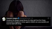 Meghalaya CM condemns alleged assault of minor in Nagaland, seeks action under POCSO Meghalaya CM condemns alleged assault of minor in Nagaland, seeks action under POCSO