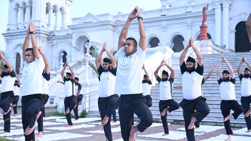 Indian Army organises Yoga Day precursor event at Tripura's Ujjayanta Palace Indian Army organises Yoga Day precursor event at Tripura's Ujjayanta Palace