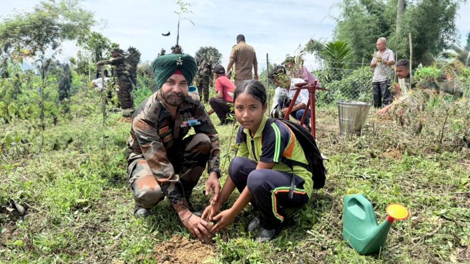 Assam Rifles conducts tree plantation drive in Tinsukia, 150 people participate Assam Rifles conducts tree plantation drive in Tinsukia, 150 people participate