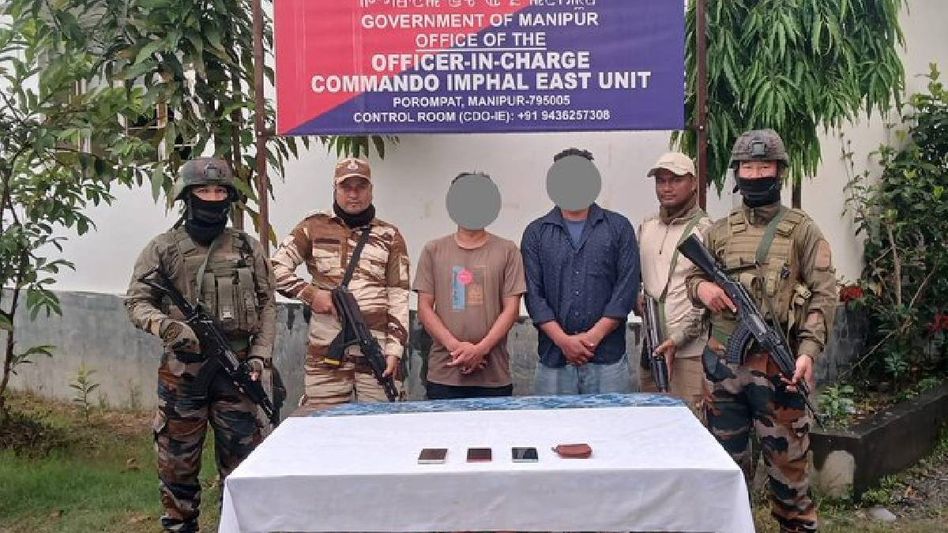 Security forces arrest two active RPF/PLA cadres from Manipur's Imphal East on charges of extortion Security forces arrest two active RPF/PLA cadres from Manipur's Imphal East on charges of extortion