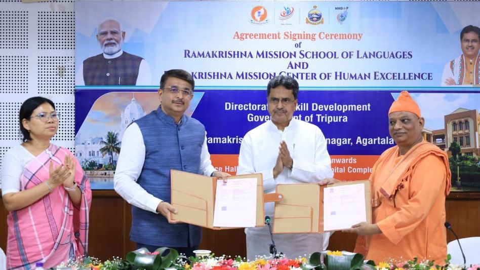 Tripura, Ramakrishna Mission sign pact for Northeast’s first language school Tripura, Ramakrishna Mission sign pact for Northeast’s first language school