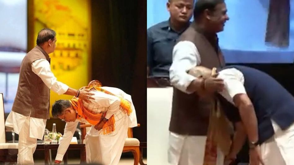 From touching Himanta’s feet to multilingual oaths: Moments that defined Assam’s cabinet expansion From touching Himanta’s feet to multilingual oaths: Moments that defined Assam’s cabinet expansion