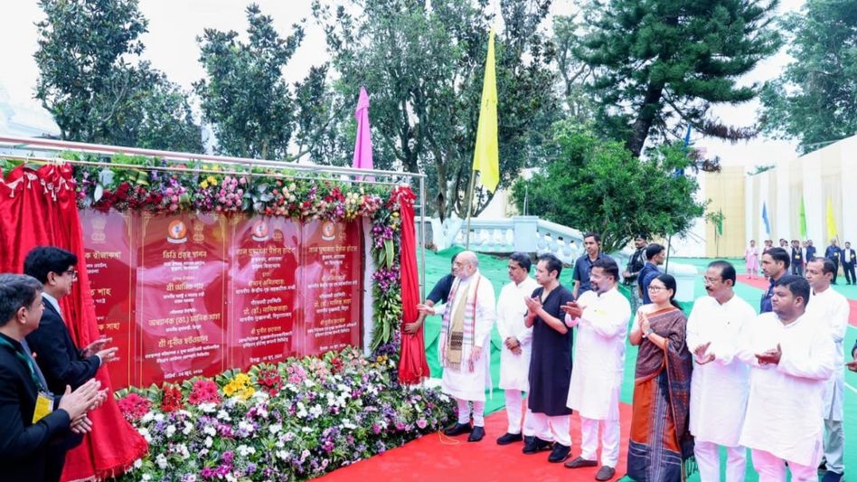 Amit Shah lays foundation stone for Taj Pushpabanta Palace Hotel in Agartala Amit Shah lays foundation stone for Taj Pushpabanta Palace Hotel in Agartala