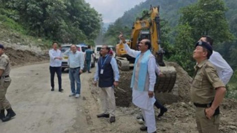 Union Minister Ajay Tamta reviews NH-10 projects in Sikkim, inspects slope stabilisation works Union Minister Ajay Tamta reviews NH-10 projects in Sikkim, inspects slope stabilisation works