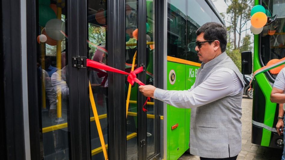 Meghalaya CM flags off 55 e-buses under PM e-Bus Sewa scheme Meghalaya CM flags off 55 e-buses under PM e-Bus Sewa scheme
