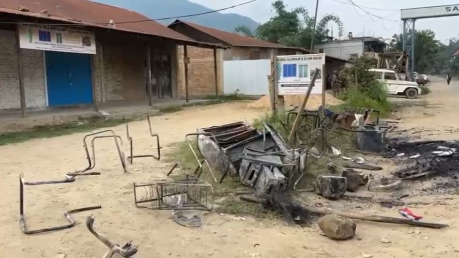 Political office ransacked in Manipur amid protests over death of six Naga hostages Political office ransacked in Manipur amid protests over death of six Naga hostages