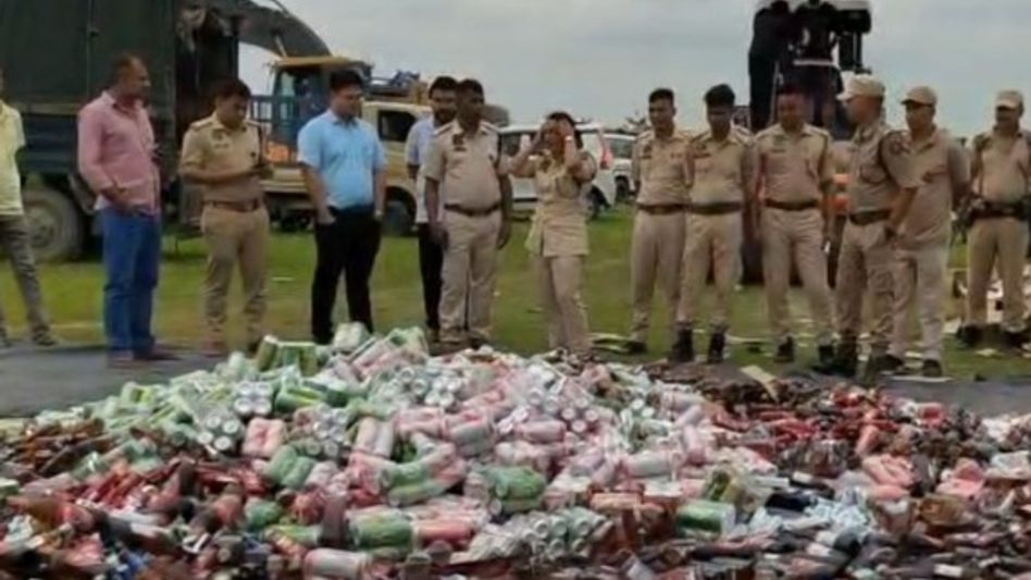 Assam's Majuli administration destroys illegal liquor worth over Rs 15 lakh Assam's Majuli administration destroys illegal liquor worth over Rs 15 lakh
