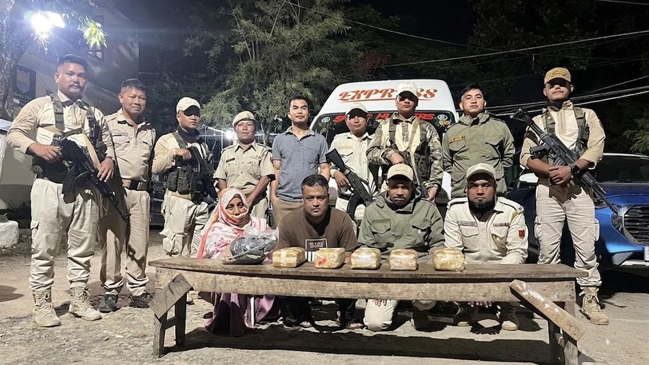 Two Manipur police personnel among 4 arrested with over six kg suspected WY Tablets in Kangpokpi Two Manipur police personnel among 4 arrested with over six kg suspected WY Tablets in Kangpokpi