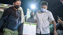 Bodies of six persons of the Naga community who were abducted in Kangpokpi district, being brought at JNIMS mortuary, in Imphal, Manipur on June 11 (PTI) Bodies of six persons of the Naga community who were abducted in Kangpokpi district, being brought at JNIMS mortuary, in Imphal, Manipur on June 11 (PTI)