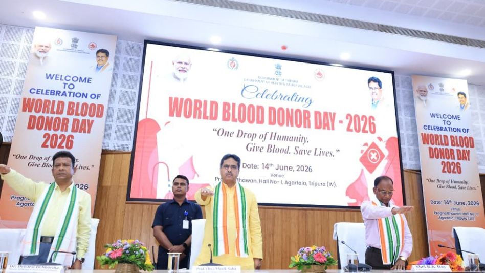 Tripura CM honours blood donors on World Blood Donor Day Tripura CM honours blood donors on World Blood Donor Day