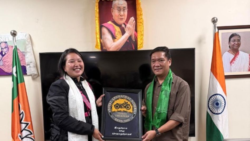 Arunachal CM congratulates Tenzin Metoh for 22,482-km solo ride promoting social causes Arunachal CM congratulates Tenzin Metoh for 22,482-km solo ride promoting social causes