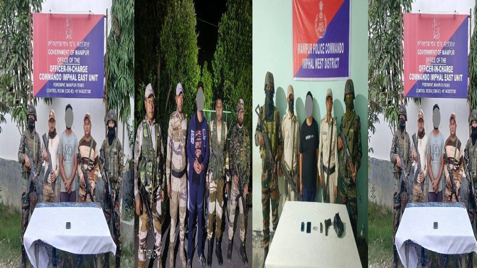 Security forces arrest four cadres of different pro scribed outfits in separate operations across Manipur Security forces arrest four cadres of different pro scribed outfits in separate operations across Manipur