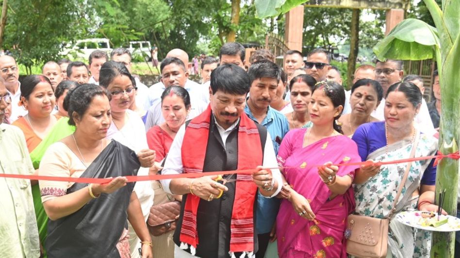 Assam Minister Atul Bora inaugurates reconstructed Dusutimukh Gaon Panchayat Office in Bokakhat Assam Minister Atul Bora inaugurates reconstructed Dusutimukh Gaon Panchayat Office in Bokakhat