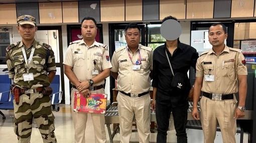 Manipur Police arrest passenger with suspected ganja at Imphal Airport