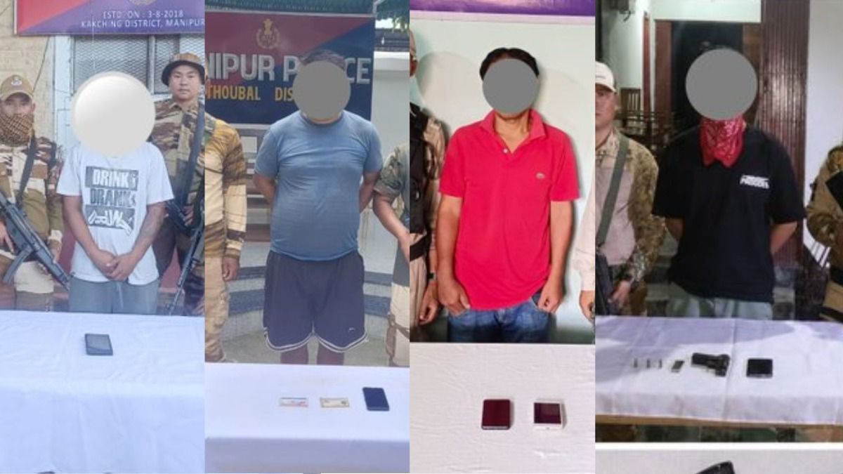 Manipur police arrest four insurgent operatives in separate operations
