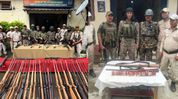 Manipur: Security forces recover arms, ammunition and explosives in separate operations Manipur: Security forces recover arms, ammunition and explosives in separate operations