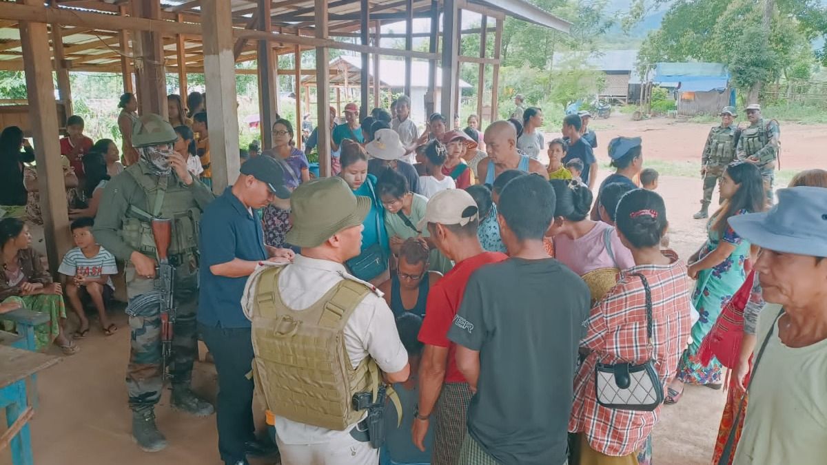 Assam Rifles launches biometric registration drive for displaced Myanmar nationals in Manipur's Kamjong