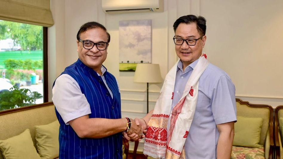 Assam CM, Kiren Rijiju discuss flood rehabilitation and recovery efforts in Delhi Assam CM, Kiren Rijiju discuss flood rehabilitation and recovery efforts in Delhi