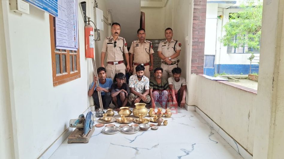 Assam Police arrest five, recover stolen temple valuables in Dhubri Assam Police arrest five, recover stolen temple valuables in Dhubri