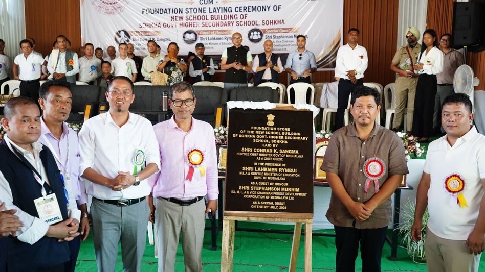 Meghalaya CM lays foundation stone for West Jaiñtia Hills school building, pledges stronger education Meghalaya CM lays foundation stone for West Jaiñtia Hills school building, pledges stronger education
