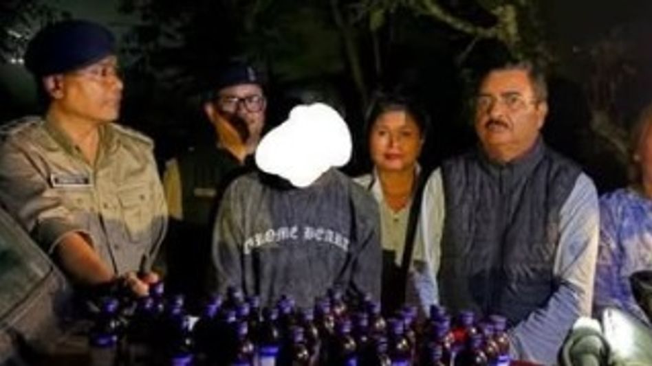 Man arrested with 40 bottles of codeine-based cough syrup in Sikkim's Namchi Man arrested with 40 bottles of codeine-based cough syrup in Sikkim's Namchi