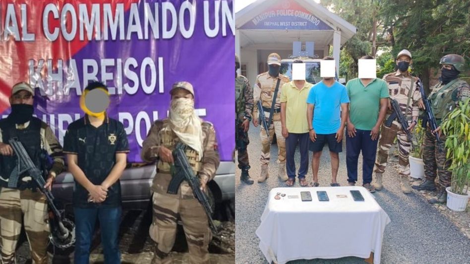 Manipur Police four militants, recover large cache of arms Manipur Police four militants, recover large cache of arms
