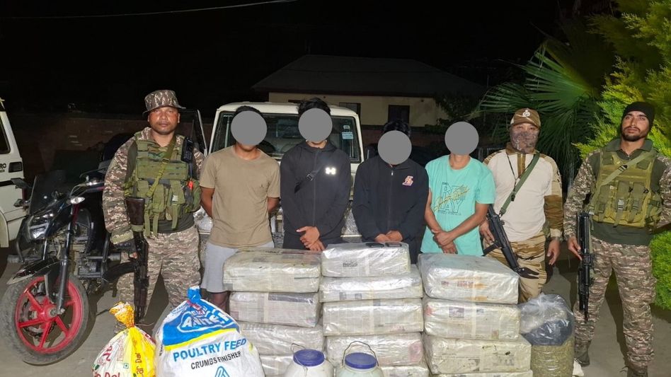 Manipur Police arrest four, seize 239 kg of ganja in Imphal East Manipur Police arrest four, seize 239 kg of ganja in Imphal East