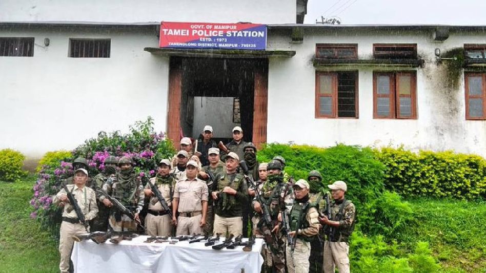 Manipur: Security forces seize assault rifle, firearms and ammunition along IT road in Tamenglong Manipur: Security forces seize assault rifle, firearms and ammunition along IT road in Tamenglong