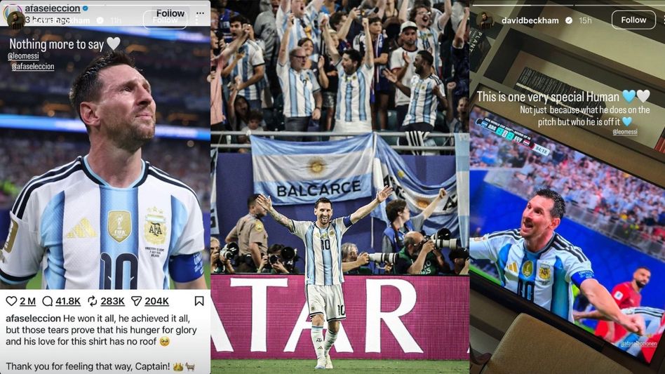 'One very special human': Beckham hails Messi after Argentina's comeback win 'One very special human': Beckham hails Messi after Argentina's comeback win