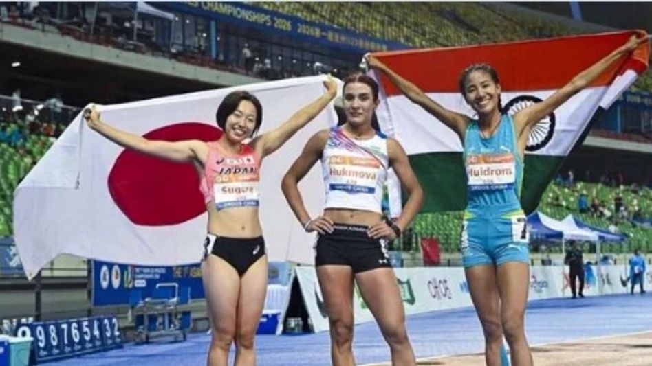 Biren Singh congratulates Manipur's Bhumeshwory Devi on Asian U23 Athletics Championships bronze Biren Singh congratulates Manipur's Bhumeshwory Devi on Asian U23 Athletics Championships bronze