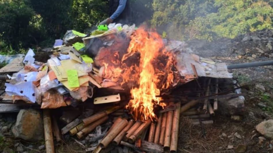 Mizoram destroys drugs worth over Rs 70 lakh in Serchhip as anti-narcotics drive intensifies Mizoram destroys drugs worth over Rs 70 lakh in Serchhip as anti-narcotics drive intensifies