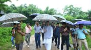 Assam Minister Pijush Hazarika reviews Falangani Lift Irrigation scheme at Kumtai Assam Minister Pijush Hazarika reviews Falangani Lift Irrigation scheme at Kumtai
