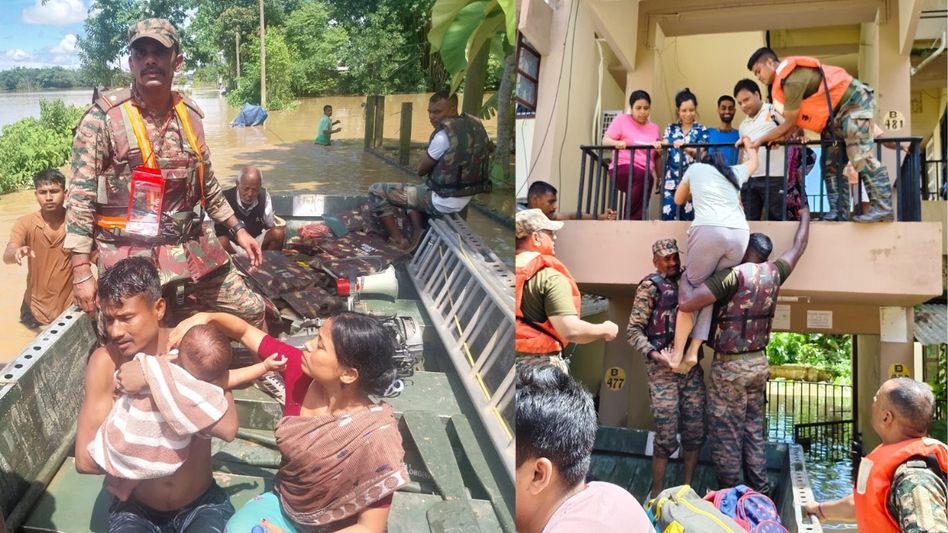 Operation Jal Rahat: Indian Army rescues 571 people from flood-hit areas of Assam Operation Jal Rahat: Indian Army rescues 571 people from flood-hit areas of Assam