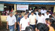 Assam CM meets flood-affected families at Golaghat relief camp Assam CM meets flood-affected families at Golaghat relief camp